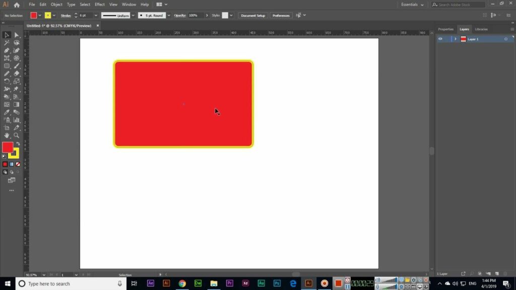 How do I make a rectangle in Illustrator?