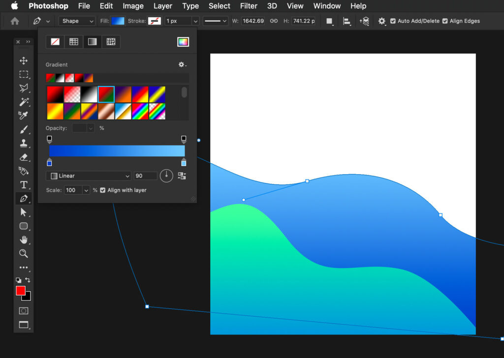 How do you add a gradient pack in Illustrator?