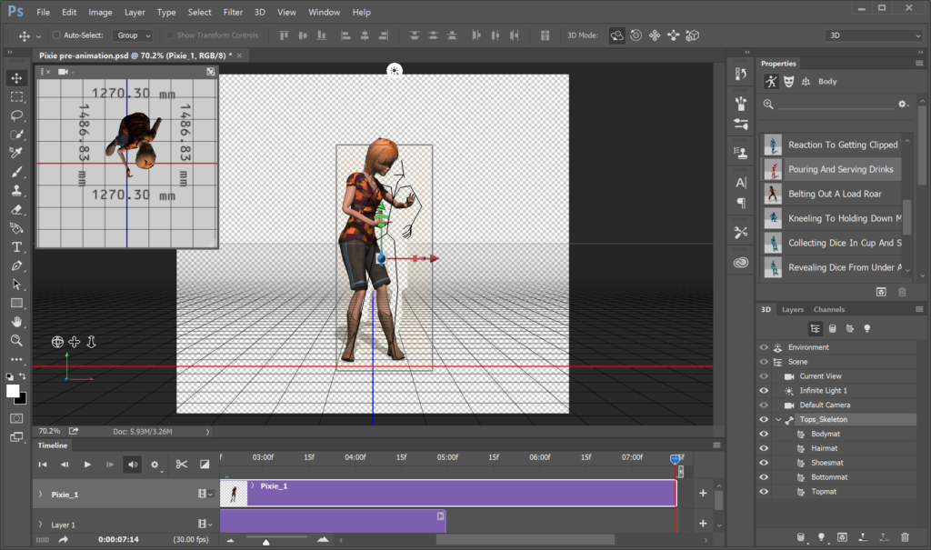 How do you animate 2D in Photoshop?