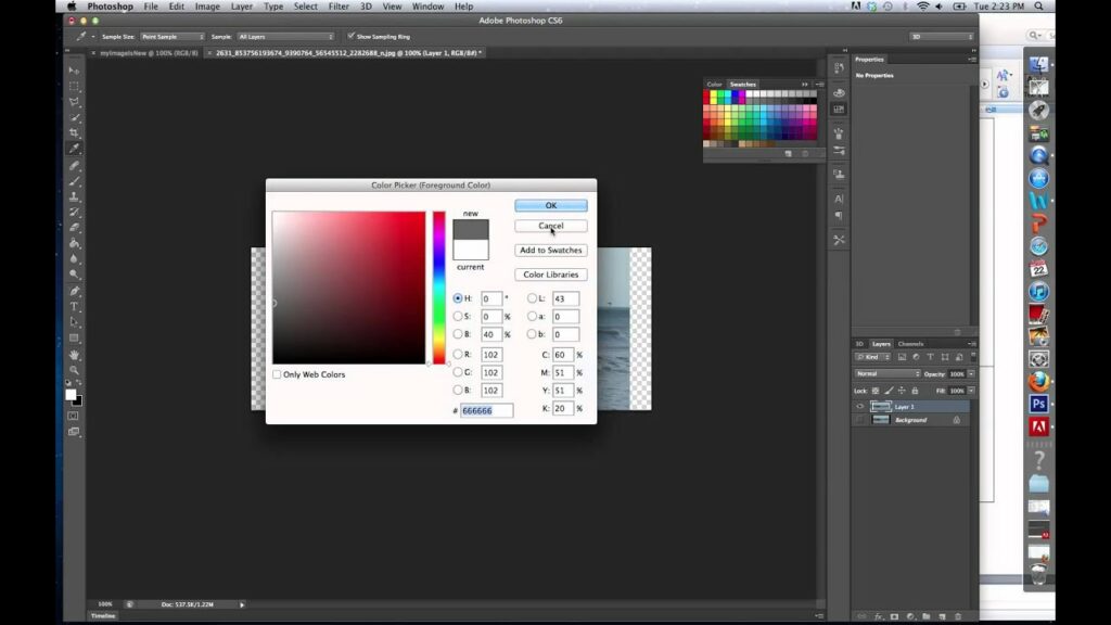 How do you change the brush color in Photoshop 2021?