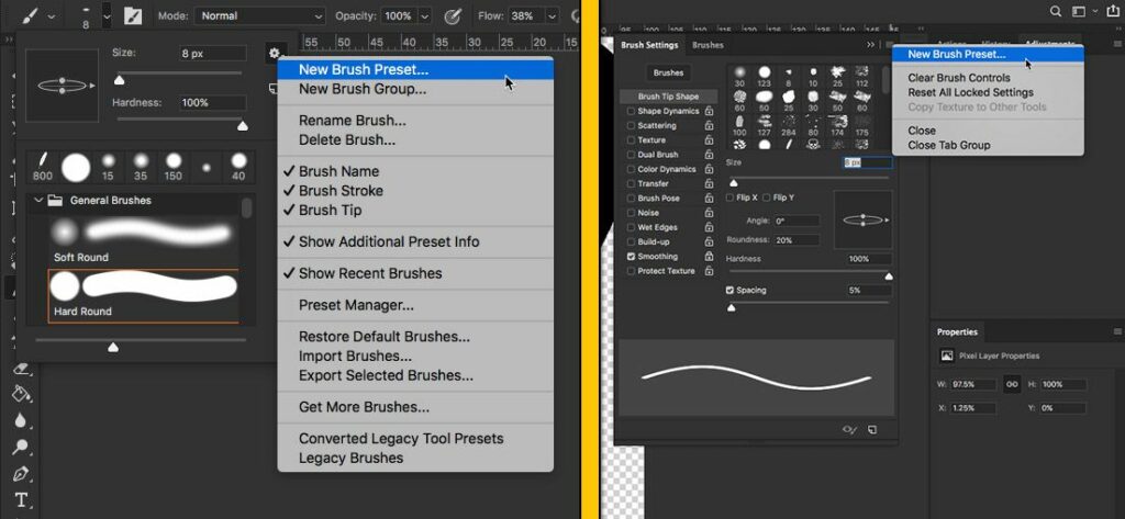 How do you make a Brush tool in Photoshop?