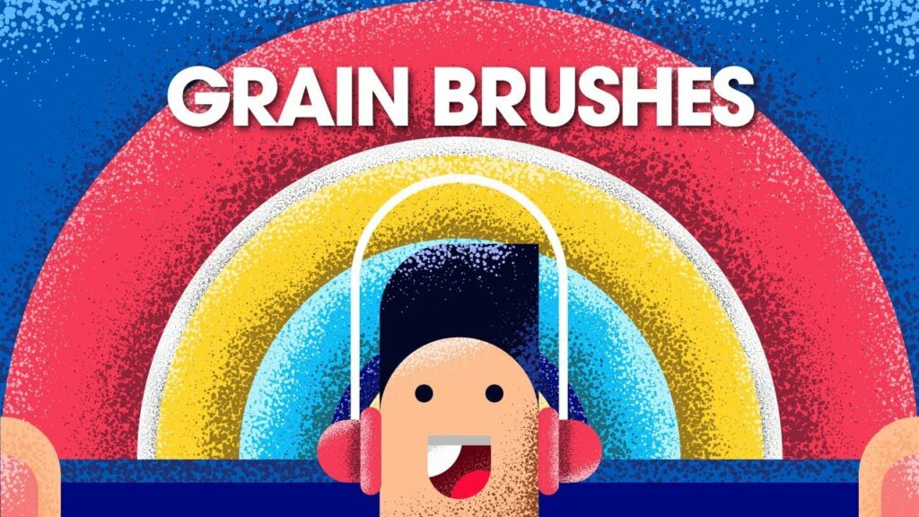 How do you use the grain brush in Illustrator?