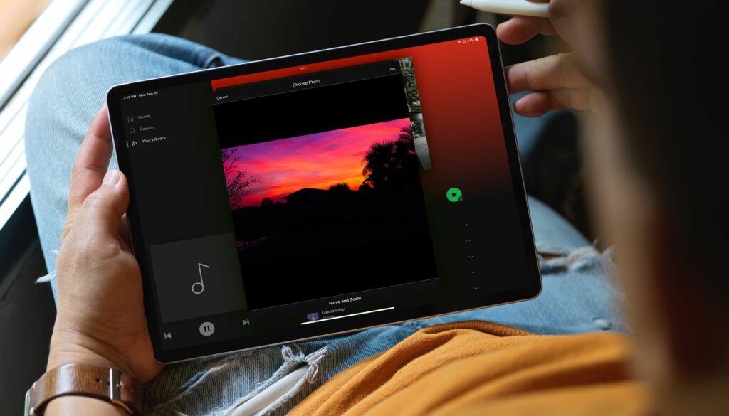 Comment changer l'image de la liste de lecture Spotify sur iPad