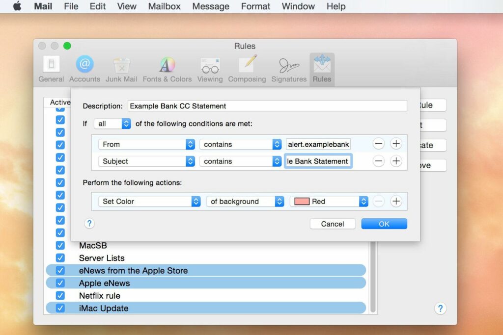 Comment configurer les règles de messagerie Apple