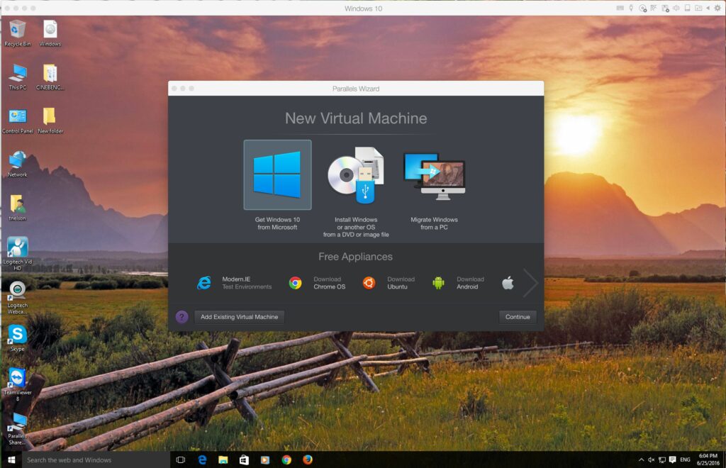 Parallels Desktop pour Mac : options d'installation de Windows Express