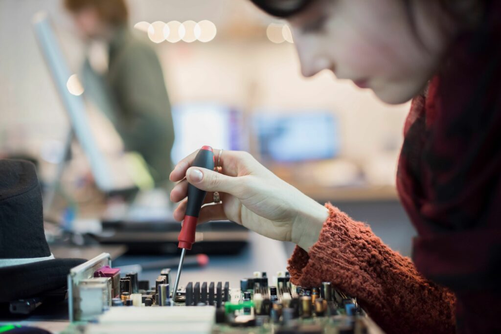 Réparation de PCB avec station de reprise à air chaud