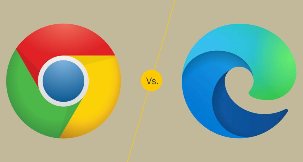 Microsoft Edge et Google Chrome