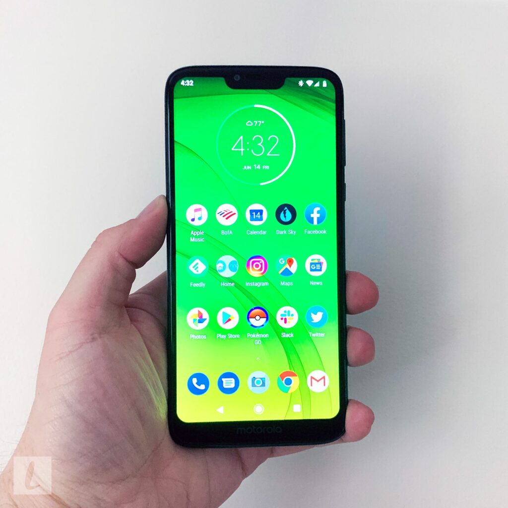 Test de l'alimentation du Motorola Moto G7