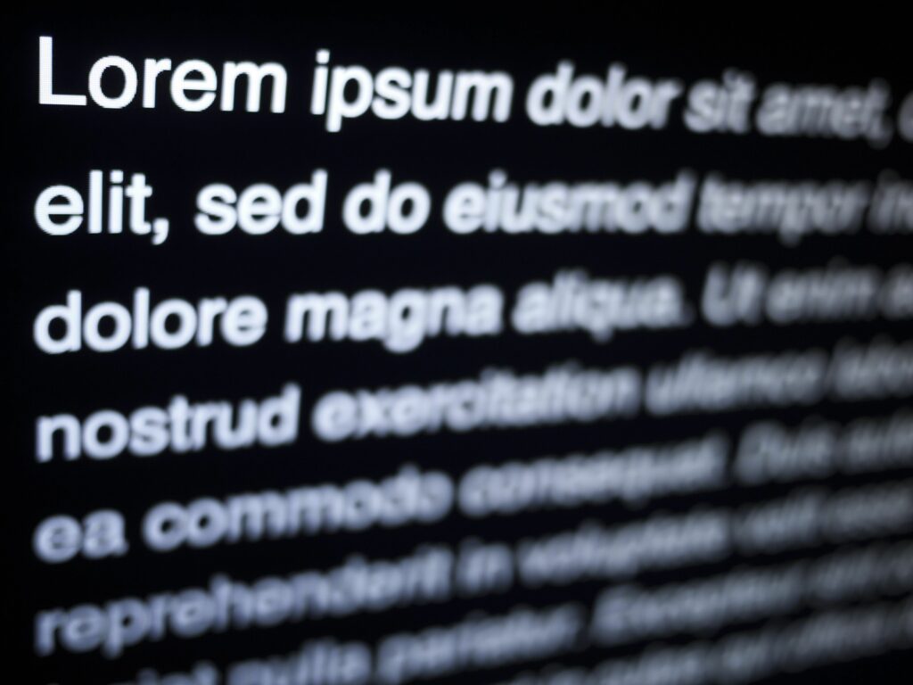 Texte d'espace réservé ou Lorem Ipsum