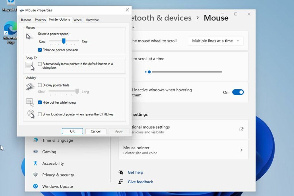 Comment désactiver l'accélération de la souris dans Windows 11