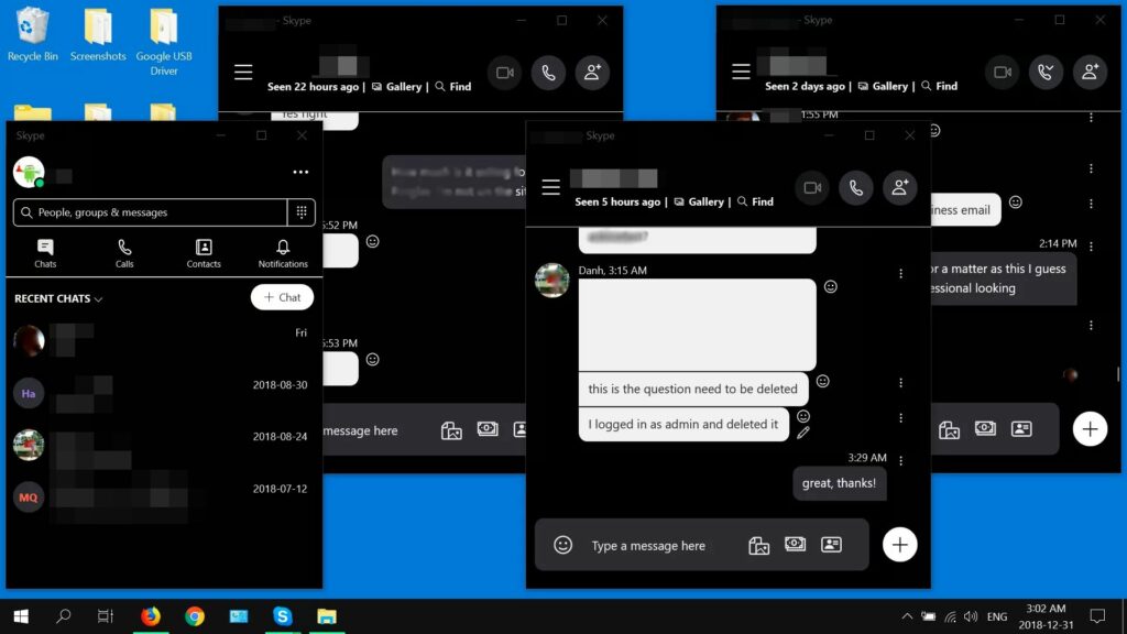 Comment utiliser le mode Split View de Skype dans Windows 10