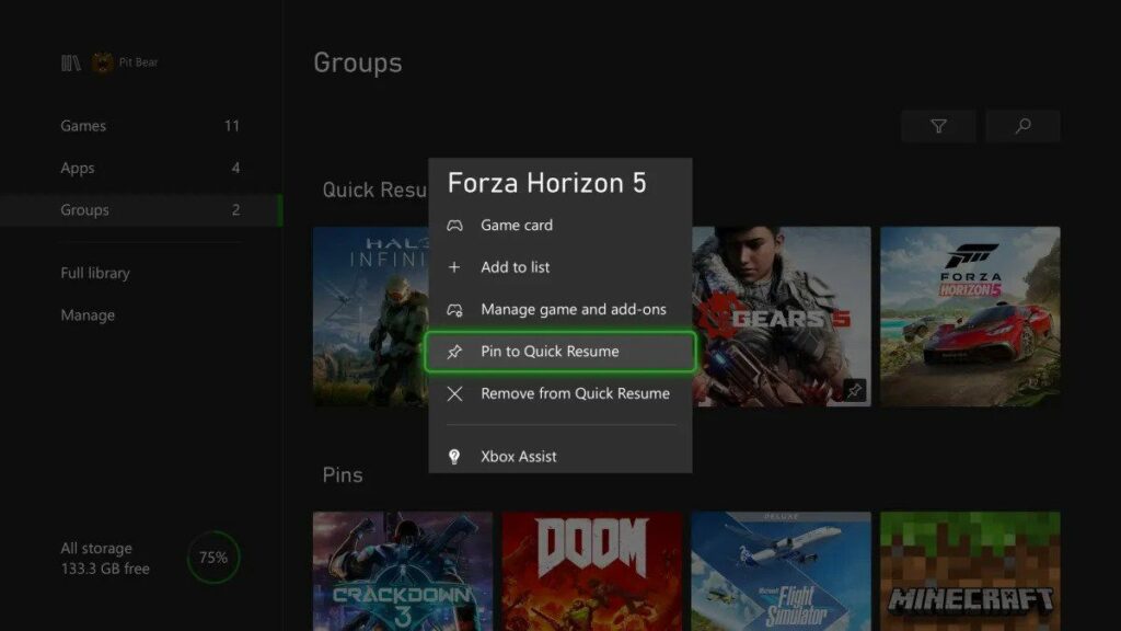 La mise à jour Xbox de mars 2022 ajoute une nouvelle fonctionnalité de reprise rapide