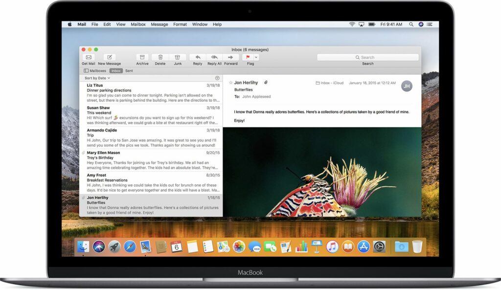 Placez les pièces jointes OS X et macOS à la fin des e-mails