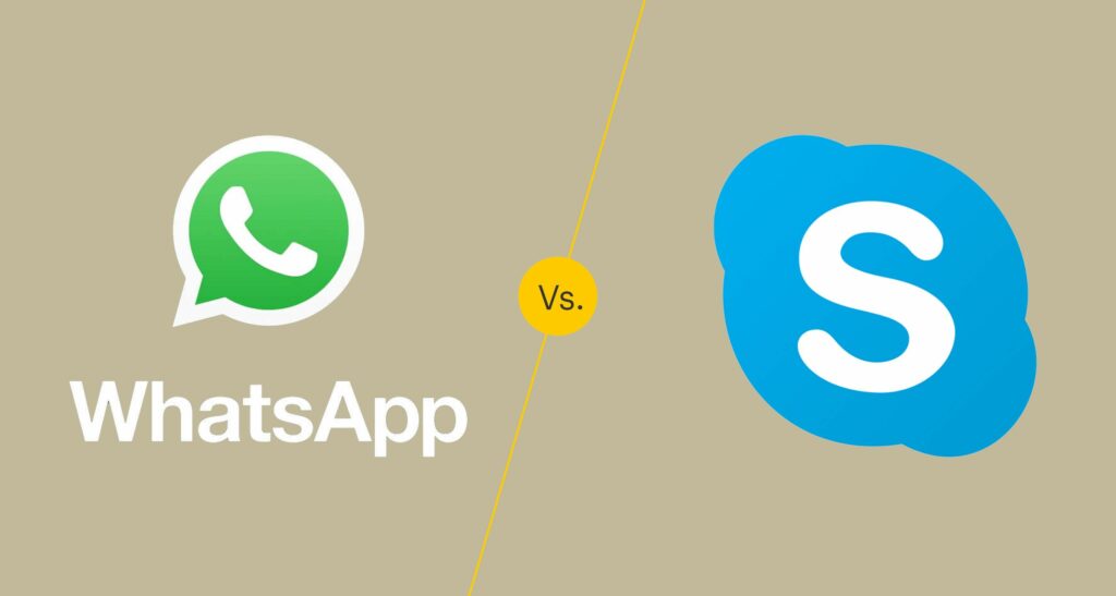 WhatsApp et Skype