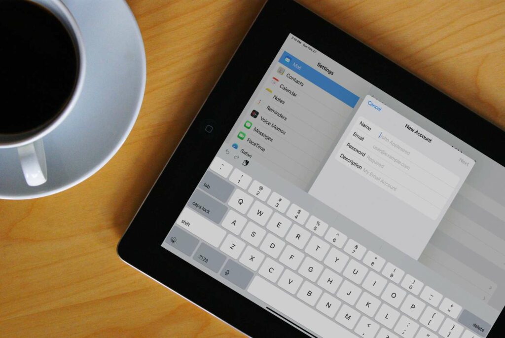 Comment ajouter un e-mail à l'iPad
