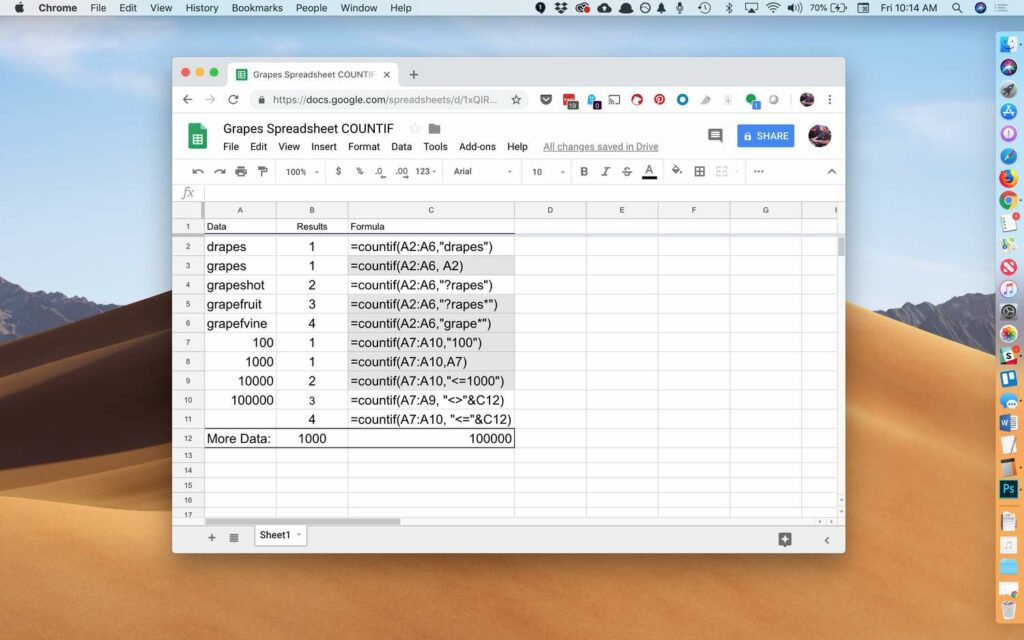 Comment utiliser la fonctionnalité COUNTIF de Google Sheets