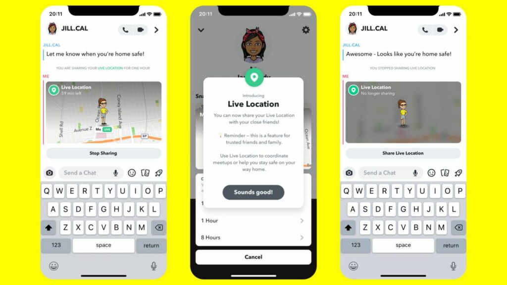 Snapchat lance une nouvelle fonctionnalité de sécurité de localisation en temps réel