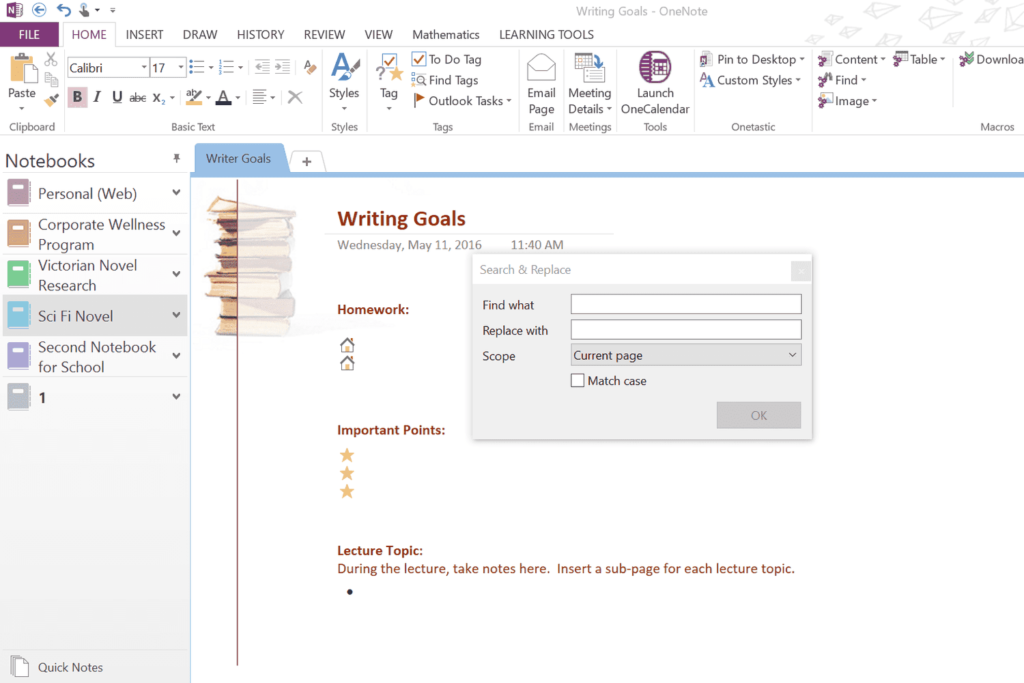 Examen du complément Onetastic pour Microsoft OneNote